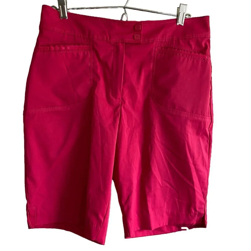 TAIL Pink High Rise  Bermuda Golf Shorts 10” Size 8